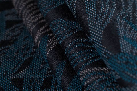 Żakardowa chusta do noszenia dzieci, 54% bawełna, 46% TENCEL™ Lyocell - RAINFOREST - NOCTURNAL - rozmiar S