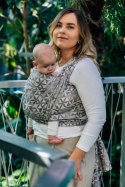 Żakardowa chusta do noszenia dzieci, 55% bawełna, 45% TENCEL™ Lyocell - HEXAFLOWERS - MIRROR - rozmiar L
