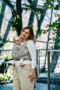 Żakardowa chusta do noszenia dzieci, 55% bawełna, 45% TENCEL™ Lyocell - HEXAFLOWERS - MIRROR - rozmiar L