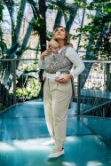 Żakardowa chusta do noszenia dzieci, 55% bawełna, 45% TENCEL™ Lyocell - HEXAFLOWERS - MIRROR - rozmiar L