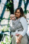 Żakardowa chusta do noszenia dzieci, 55% bawełna, 45% TENCEL™ Lyocell - HEXAFLOWERS - MIRROR - rozmiar M (drugi gatunek)