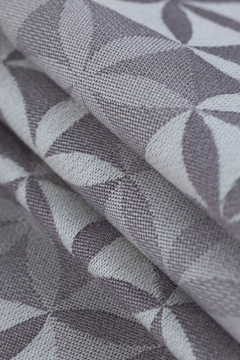 Żakardowa chusta do noszenia dzieci, 55% bawełna, 45% TENCEL™ Lyocell - HEXAFLOWERS - MIRROR - rozmiar M (drugi gatunek)
