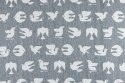 Żakardowa chusta do noszenia dzieci (68% bawełna, 16% len, 16% modal) - BIRDY - WHITE NOISE - rozmiar XS