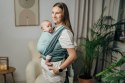 Moja pierwsza chusta do noszenia dzieci, tkana splotem jodełkowym, bawełna - MAŁA JODEŁKA BABY MINT - rozmiar S