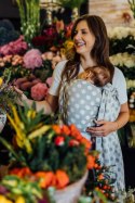 Żakardowa chusta do noszenia dzieci, 100% bawełna - POLKA DOTS - PLOP - rozmiar S (drugi gatunek)
