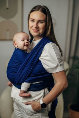 Chusta do noszenia dzieci - KOBALT, splot jodełkowy (100% bawełna) - rozmiar XS