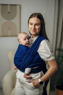 Chusta do noszenia dzieci - KOBALT, splot jodełkowy (100% bawełna) - rozmiar XS