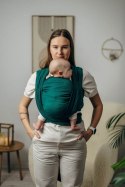 Chusta do noszenia dzieci - SZMARAGD, splot jodełkowy (100% bawełna) - rozmiar XL