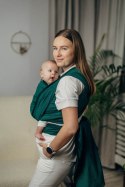 Chusta do noszenia dzieci - SZMARAGD, splot jodełkowy (100% bawełna) - rozmiar XL