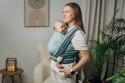 Moja pierwsza chusta do noszenia dzieci, tkana splotem jodełkowym, bawełna - MAŁA JODEŁKA BABY MINT - rozmiar XS