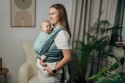 Moja pierwsza chusta do noszenia dzieci, tkana splotem jodełkowym, bawełna - MAŁA JODEŁKA BABY MINT - rozmiar XS