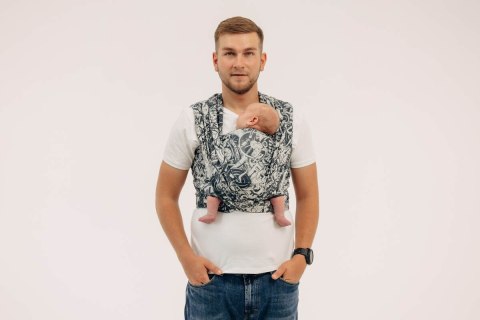 Żakardowa chusta do noszenia dzieci, 100% bawełna - CLOCKWORK - FIX IT - rozmiar XL