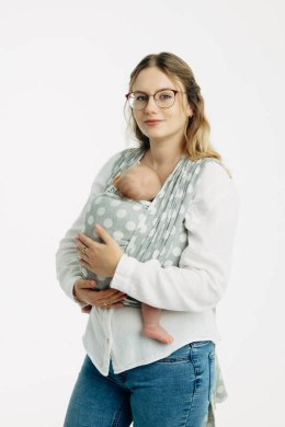 Żakardowa chusta do noszenia dzieci, 100% bawełna - POLKA DOTS - PLOP - rozmiar XS