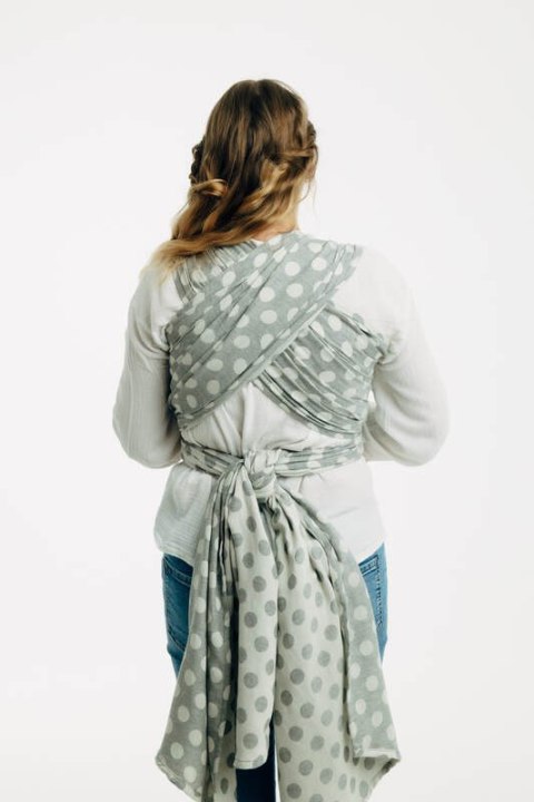 Żakardowa chusta do noszenia dzieci, 100% bawełna - POLKA DOTS - PLOP - rozmiar XS