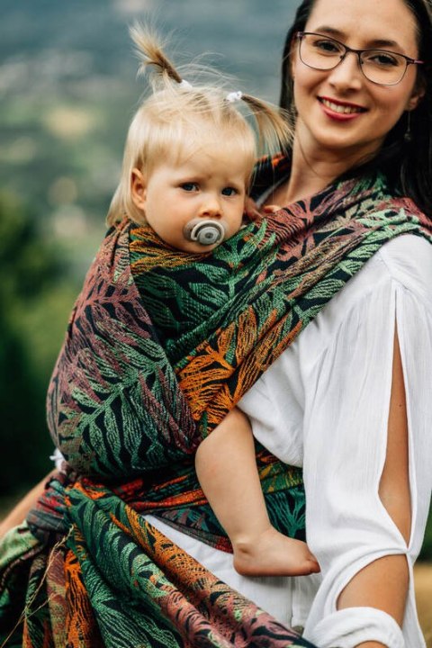Żakardowa chusta do noszenia dzieci, 100% bawełna - RAINFOREST - DIVERSE - rozmiar S