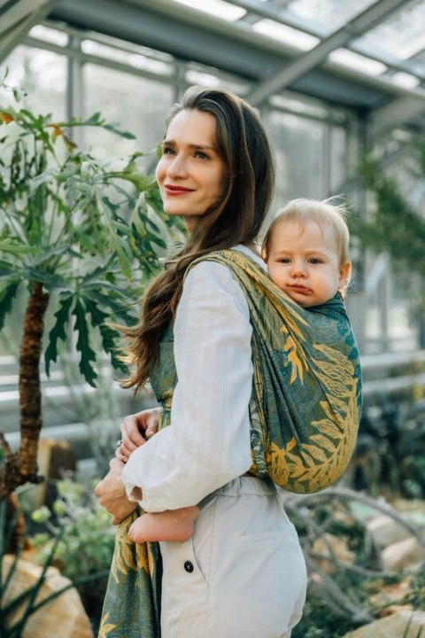 Żakardowa chusta do noszenia dzieci, 100% bawełna - RAINFOREST - SELVA - rozmiar XL