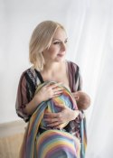 Chusta dla dzieci z niską wagą urodzeniową, tkana splotem skośno-krzyżowym (100% bawełna) - LUNA - rozmiar L (drugi gatunek)