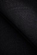 Żakardowa chusta do noszenia dzieci, 59% bawełna, 41% wełna merino - PAWI OGON - PITCH BLACK - rozmiar L