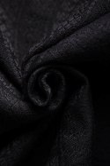 Żakardowa chusta do noszenia dzieci, 59% bawełna, 41% wełna merino - PAWI OGON - PITCH BLACK - rozmiar XL