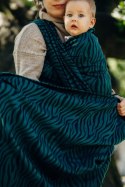Żakardowa chusta do noszenia dzieci (63% bawełna, 37% wełna merino) - ZEBRA - SAVANNA - rozmiar XS