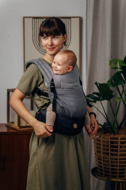 Nosidełko LennyLight, splot jodełkowy, 100% bawełna , rozmiar standard - MAŁA JODEŁKA OMBRE SZARY