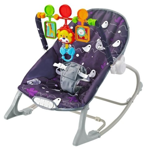 EUROBABY Leżaczek little forest purple EUROBABY