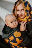 Komin (100% bawełna) - LOVKA MUSZTARDA Z GRANATEM Z BURSZTYNEM