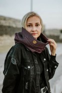 Komin (warstwa zewnętrzna 60% Bawełna 28% Len 12% Jedwab Tussah; warstwa wewnętrzna 100% bawełna) - MAŁA PERŁA VARIETE Z CZARNYM