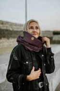 Komin (warstwa zewnętrzna 60% Bawełna 28% Len 12% Jedwab Tussah; warstwa wewnętrzna 100% bawełna) - MAŁA PERŁA VARIETE Z CZARNYM