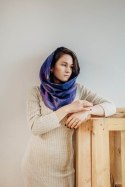 Komin (warstwa zewnętrzna 65% Bawełna 25% Len 10% Jedwab Tussah; warstwa wewnętrzna 100% bawełna) - KOSMICZNA KORONKA Z SUGILITE