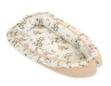 Bobono Kokon niemowlęcy kojec otulacz Premium z falbanką - Clematis on beige