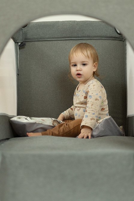CARETERO ŁÓŻECZKO TURYSTYCZNE ESTI Z OPUSZCZANYM BOKIEM GREY