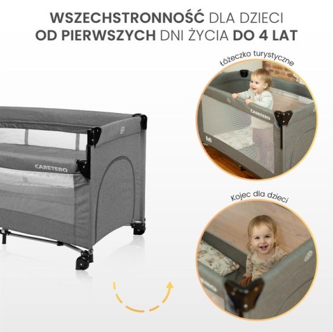 CARETERO ŁÓŻECZKO TURYSTYCZNE ESTI Z OPUSZCZANYM BOKIEM GREY