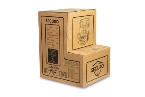 CARETERO FOTELIK SECURO I-SIZE LIGHT GREY (40-150)