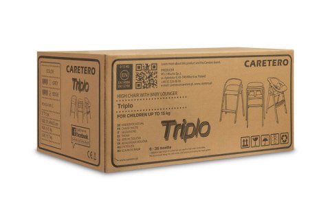 CARETERO KRZESEŁKO DO KARMIENIA 3W1 TRIPLO BEIGE