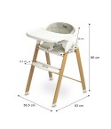 CARETERO KRZESEŁKO DO KARMIENIA 3W1 TRIPLO BEIGE