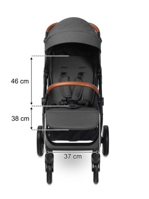CARETERO WÓZEK SPACEROWY ELMA DARK GREY