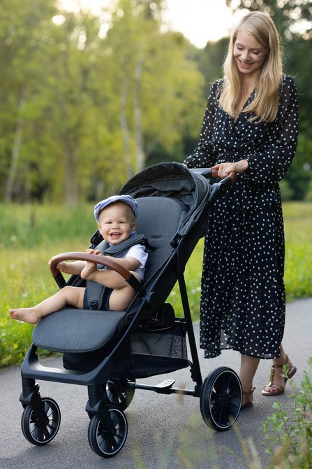 CARETERO WÓZEK SPACEROWY ELMA DARK GREY