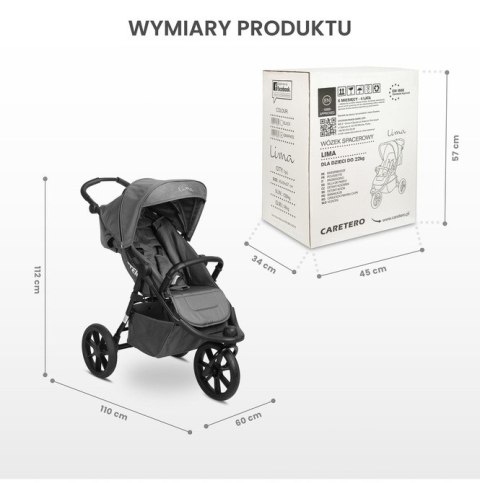 CARETERO WÓZEK SPACEROWY LIMA GRAPHITE
