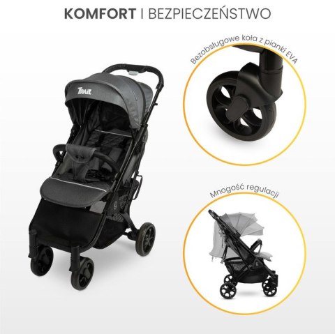 CARETERO WÓZEK SPACEROWY TRAIL BLACK