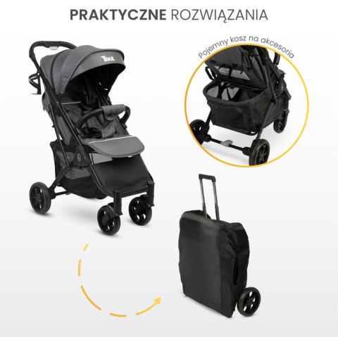 CARETERO WÓZEK SPACEROWY TRAIL GRAPHITE