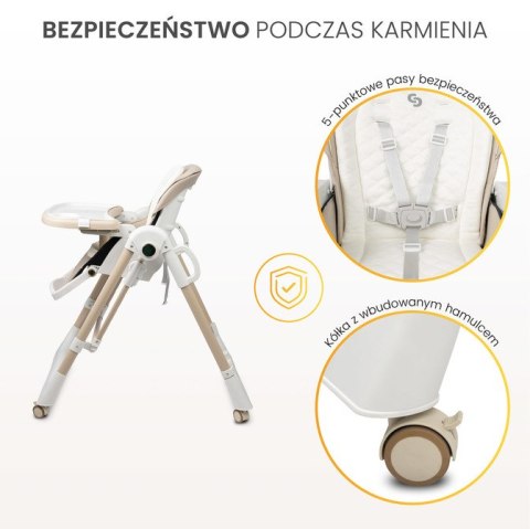 CARETERO KRZESEŁKO DO KARMIENIA NESTO GREY
