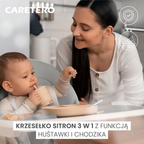 CARETERO KRZESEŁKO DO KARMIENIA SITRON BEIGE