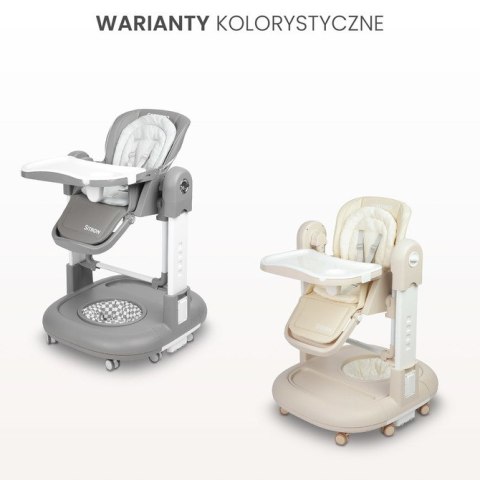 CARETERO KRZESEŁKO DO KARMIENIA SITRON GREY