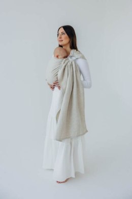 Chusta kółkowa, splot skośno-krzyżowy (50% bawełna, 25% konopie, 25% lyocell), ramię bez zakładek - MARSHMALLOW - standard 1.8m