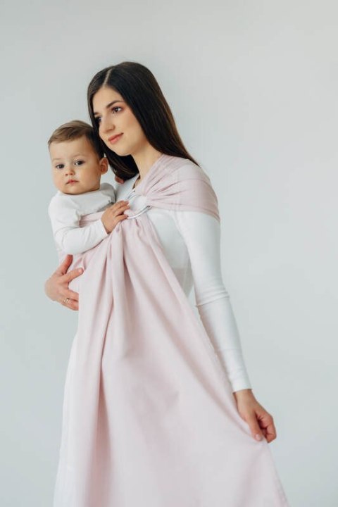 Chusta kółkowa, splot skośno-krzyżowy, (50% bawełna, 50% wiskoza bambusowa), ramię bez zakładek - MARSHMALLOW - standard 1.8m