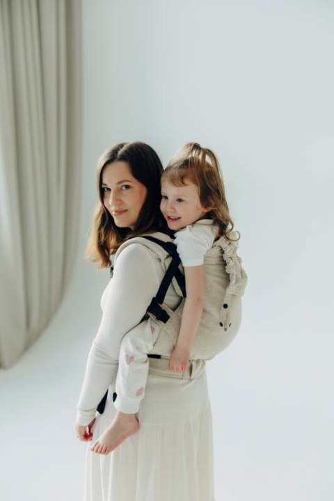 Nosidełko LennyPreschool z tkaniny skośno-krzyżowej (50% bawełna, 25% konopie, 25% lyocell), rozmiar preschool - AIRY