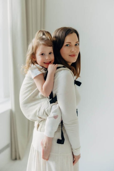 Nosidełko LennyPreschool z tkaniny skośno-krzyżowej (50% bawełna, 25% konopie, 25% lyocell), rozmiar preschool - AIRY