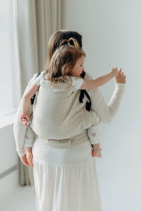 Nosidełko LennyPreschool z tkaniny skośno-krzyżowej (50% bawełna, 25% konopie, 25% lyocell), rozmiar preschool - AIRY