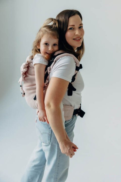 Nosidełko LennyPreschool z tkaniny skośno-krzyżowej (50% bawełna, 50% wiskoza bambusowa), rozmiar preschool - MARSHMALLOW
